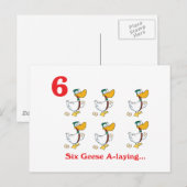 12 dagen zes ganzen leggen briefkaart (Voorkant / Achterkant)