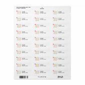 12 dagen zes ganzen leggen etiket (Full Sheet)