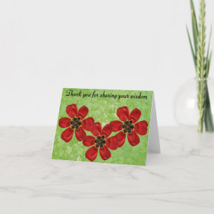 12 Dank u voor het delen van uw wijsheid Bedankkaart