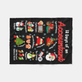 12 Days Of Accountant Christmas Accounting Major M Fleece Deken (Voorkant (Horizontaal))