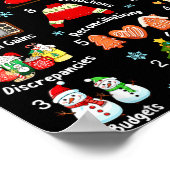 12 Days Of Accountant Christmas Accounting Major M Poster (Hoek)