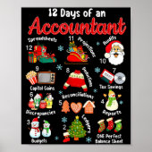 12 Days Of Accountant Christmas Accounting Major M Poster (Voorkant)