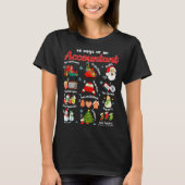 12 Days Of Accountant Christmas Accounting Major M T-shirt (Voorkant)