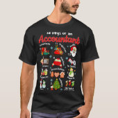 12 Days Of Accountant Christmas Accounting Major M T-shirt (Voorkant)