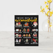 12 Days Of An Accountant, Xmas Party, Funny Accoun Kaart (Gele Bloem)