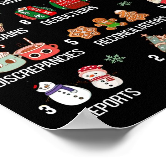 12 Days Of An Accountant, Xmas Party, Funny Accoun Poster (Hoek)