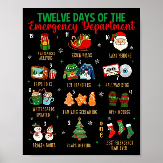 12 Days Of An Emergency Department Er Nurse Christ Poster (Voorkant)