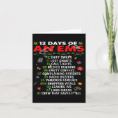 12 Days Of An Ems Emt Icu Nurse Christmas Xmas Fun Kaart (Voorkant)