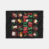 12 Days Of Baking Baker Christmas Cook Chef Baking Fleece Deken (Voorkant (Horizontaal))