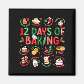 12 Days Of Baking Baker Christmas Cook Chef Baking Magneet (Voorkant)