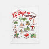 12 Days Of Chiropractic Christmas Chiropractor Fleece Deken (Voorkant)