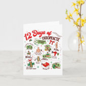 12 Days Of Chiropractic Christmas Chiropractor Kaart (Gele Bloem)