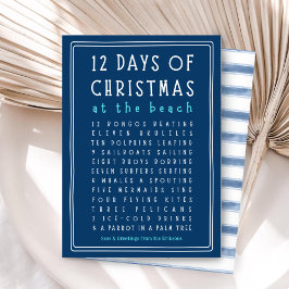 12 Days of Christmas Beach Style Feestdagenkaart