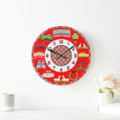 12 days of christmas clock red and white grote klok (Huis)