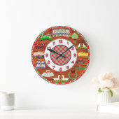 12 days of christmas clock wood and plaid grote klok (Huis)