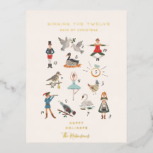 12 Days of Christmas Custom Holiday Photo Postcard