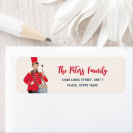 12 Days of Christmas Illustratie twaalf drummers Etiket