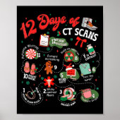 12 Days Of Ct Scans Christmas Ct Tech Cat Scan  Poster (Voorkant)