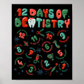12 Days Of Dentistry Christmas Dental Squad Crew D Poster (Voorkant)