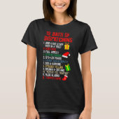 12 Days Of Dispatching Christmas Pajama X-mas Disp T-shirt (Voorkant)