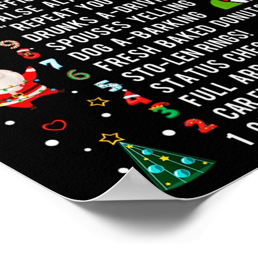 12 Days Of Dispatching Funny Christmas Dispatcher Poster (Hoek)