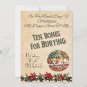 12 Days Of Doggie Christmas Day 10 Feestdagenkaart (Achterkant)