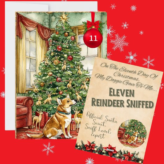 12 Days Of Doggie Christmas Day 11 Feestdagenkaart