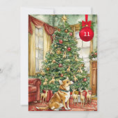 12 Days Of Doggie Christmas Day 11 Feestdagenkaart (Voorkant)