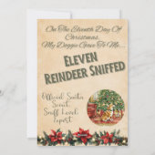 12 Days Of Doggie Christmas Day 11 Feestdagenkaart (Achterkant)