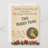 12 Days Of Doggie Christmas Day 2 Feestdagenkaart (Achterkant)