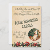 12 Days Of Doggie Christmas Day 4 Feestdagenkaart (Achterkant)