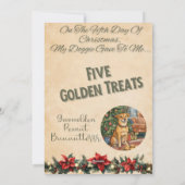 12 Days Of Doggie Christmas Day 5 Feestdagenkaart (Achterkant)