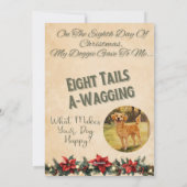 12 Days Of Doggie Christmas Day 8 Feestdagenkaart (Achterkant)