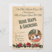 12 Days Of Doggie Christmas Day 9 Feestdagenkaart (Achterkant)