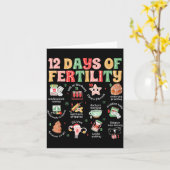12 Days Of Fertility Ivf Nurse Christmas Ob Gyn Tr Kaart (Gele Bloem)