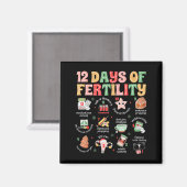 12 Days Of Fertility Ivf Nurse Christmas Ob Gyn Tr Magneet (Voorkant / Achterkant)
