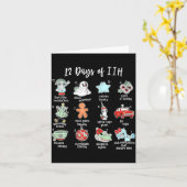 12 Days Of Iih Christmas Awareness Pseudotumor Cer Kaart (Gele Bloem)