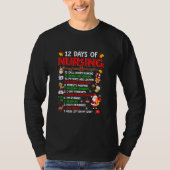 12 Days Of Nursing Merry Christmas For Women Xmas T-shirt (Voorkant)