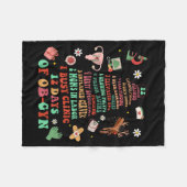 12 Days Of Ob-gyn Christmas Tree Labor & Deliv Fleece Deken (Voorkant (Horizontaal))