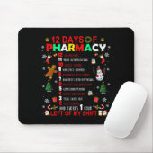 12 Days Of Pharmacy Funny Christmas Pharmacist Tec Muismat (Met muis)