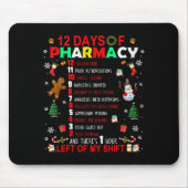 12 Days Of Pharmacy Funny Christmas Pharmacist Tec Muismat (Voorkant)