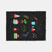 12 Days Of Science Funny Science Teacher Christmas Fleece Deken (Voorkant (Horizontaal))