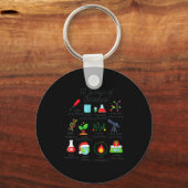 12 Days Of Science Funny Science Teacher Christmas Sleutelhanger (Voorkant)