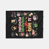 12 Days Of Veterinary Medicine Funny Christmas Vet Fleece Deken (Voorkant (Horizontaal))