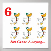 12 days six geese a-laying poster (Voorkant)