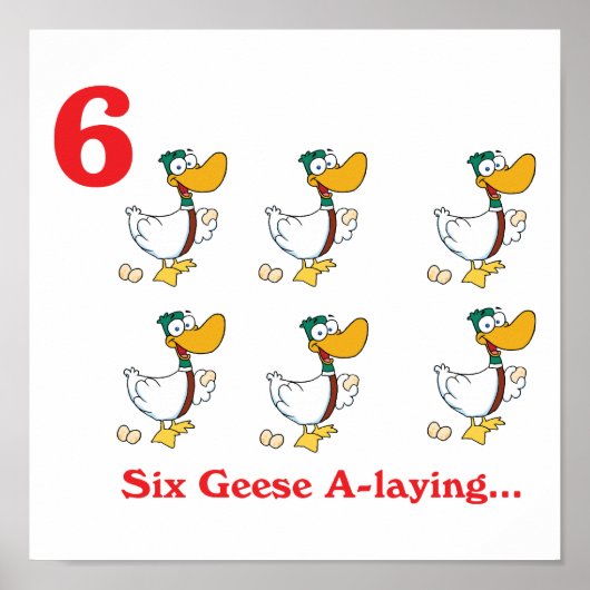 12 days six geese a-laying poster (Voorkant)