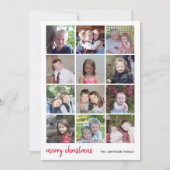 12 De minimalist voor de prettige kerstfeestelijke Feestdagenkaart (Voorkant)