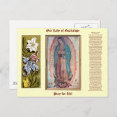 12 december   Onze dame van Guadalupe Briefkaart (Voorkant / Achterkant)