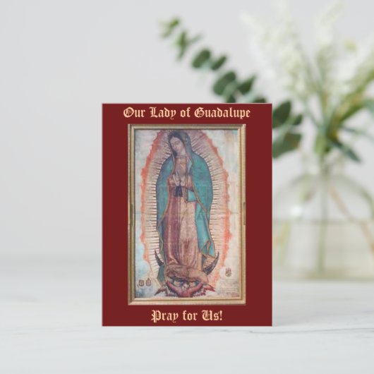 12 december   Onze dame van Guadalupe Briefkaart (Staand voorkant)