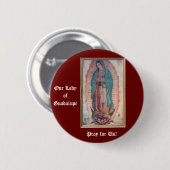 12 december Onze dame van Guadalupe Ronde Button 5,7 Cm (Voorkant /achterkant)